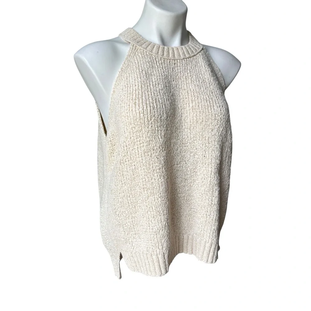 J. Crew High-neck Sweater Tank in Ecru, Sz L - Picture 9 of 16
